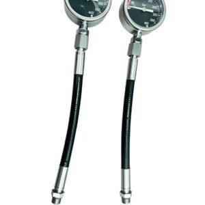Diving pressure gauge with pipeline.